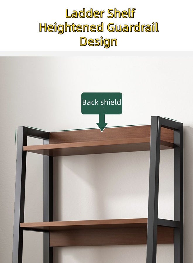 JCB CHIC 70×35×177 سم  رف سلم، رف كتب بخمسة أرفف، رفوف تخزين زاوية، رف قائم بذاته لتنظيم غرفة المعيشة والمطبخ والمكتب المنزلي والشرفة والمساحات الصغيرة، إطار معدني - Image 3